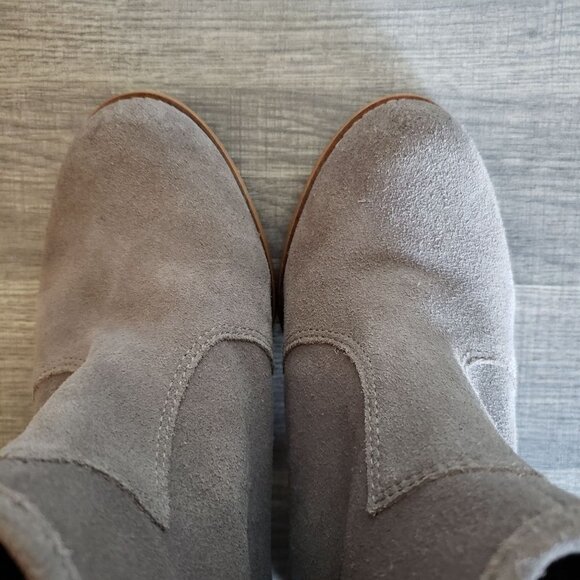 Splendid Lakota Western High-Heel Suede Booties Size Women's 9.5 Grey Ankle Boot - Picture 7 of 12